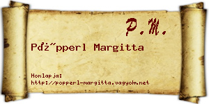 Pöpperl Margitta névjegykártya